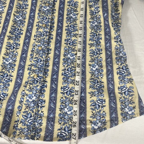 Walls Cowgirl Ranch Wear Women’s Western Snap Shirt Medium Floral Stripe  (flaw) - Picture 14 of 14